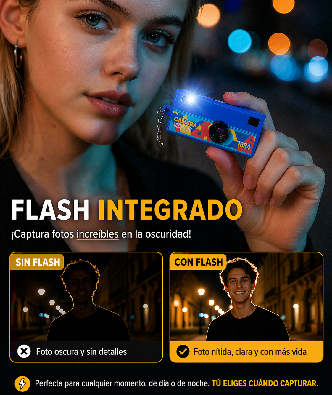 Cámara Retro KeyCam con Tarjeta de Memoria